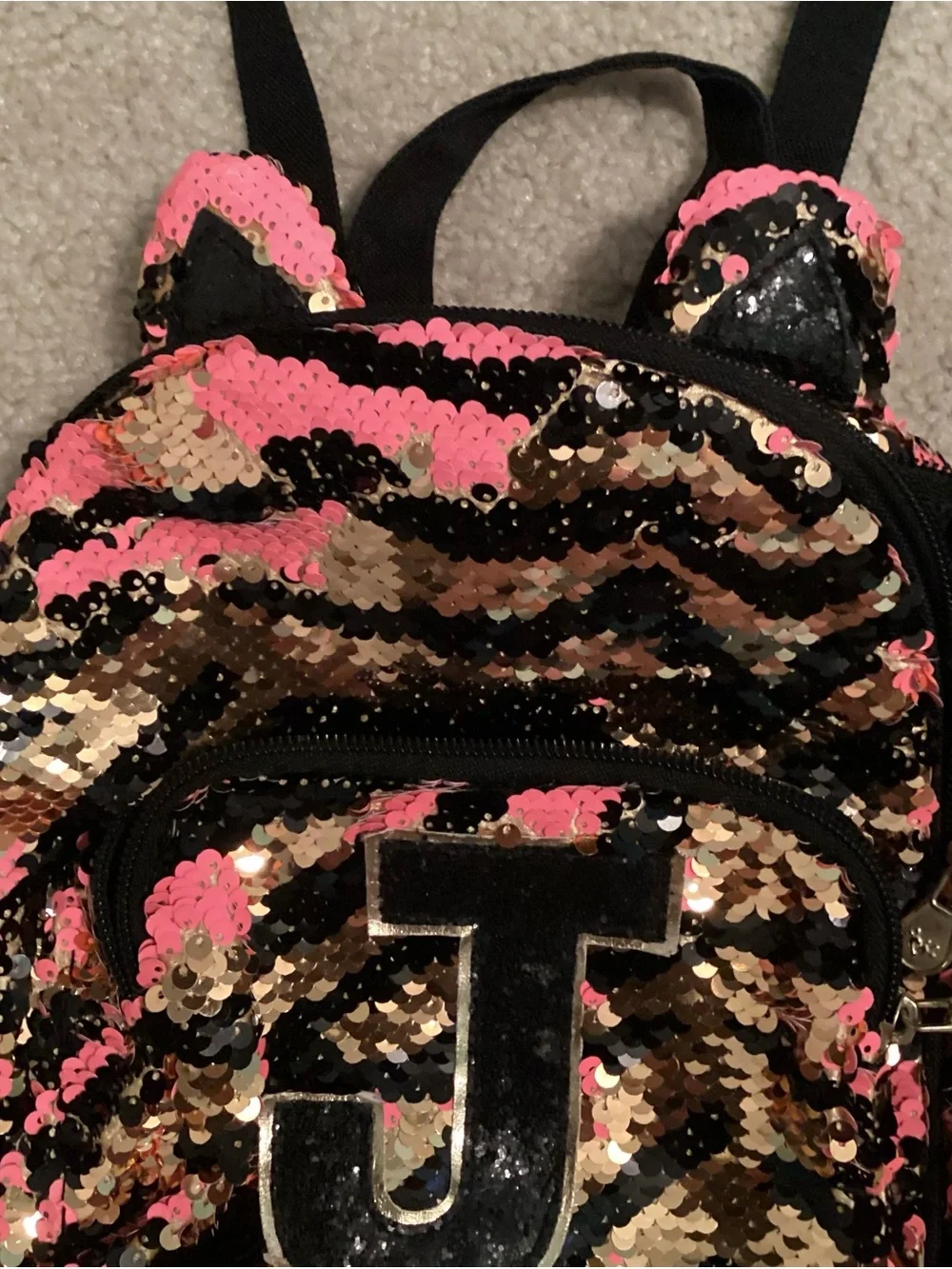 Justice Girls Sequin Backpack Travel Bag